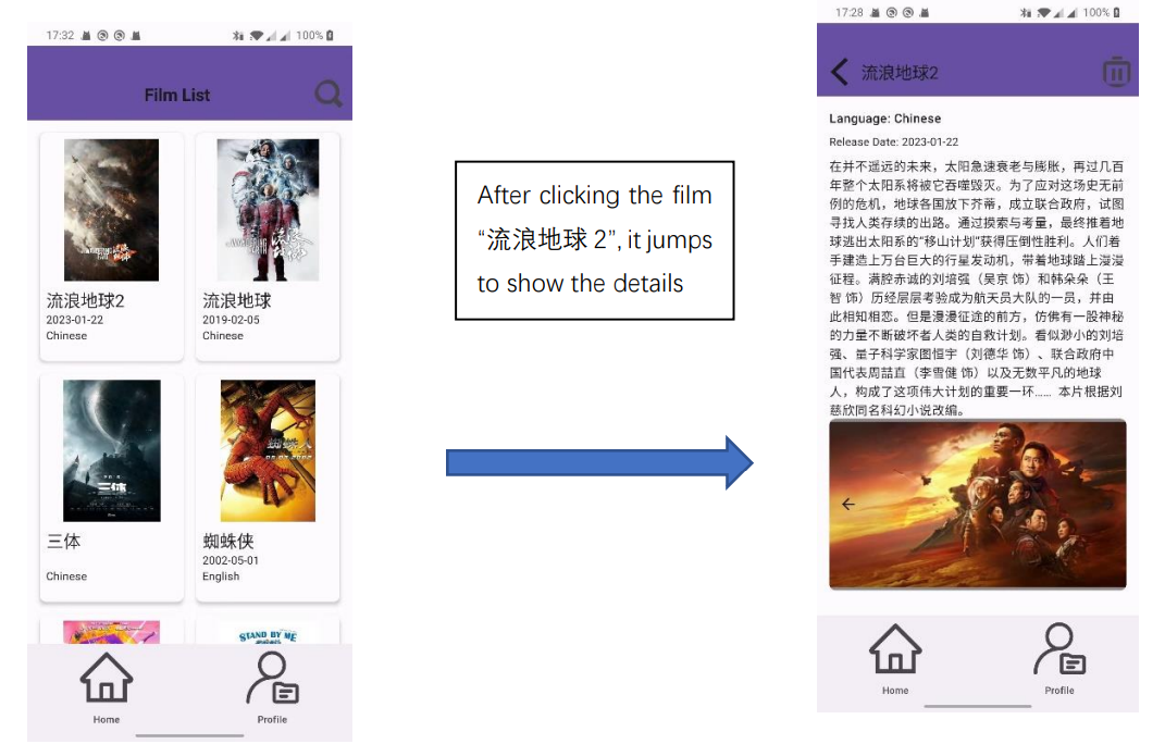 Movie Detail Screen with HorizontalPager